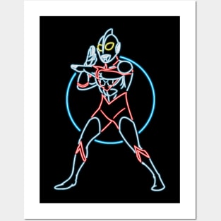 Ultraman neon Posters and Art